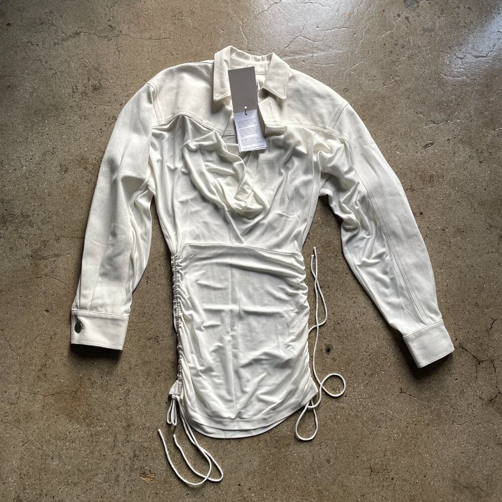 Christopher Esber Deconstruct Denim Cummerbund Shirt